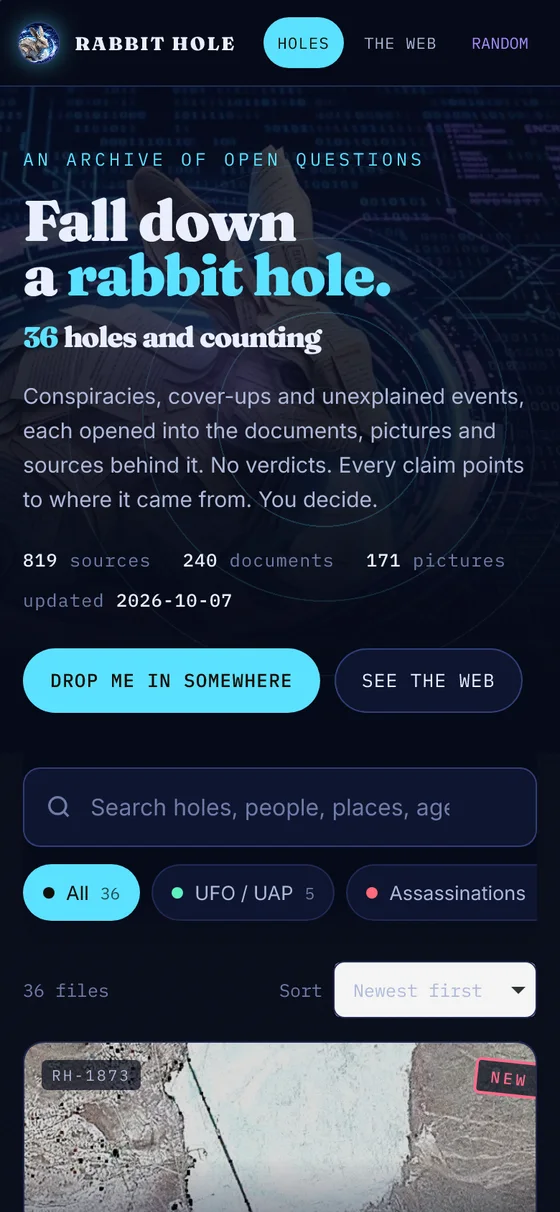 Rabbit Hole on a phone